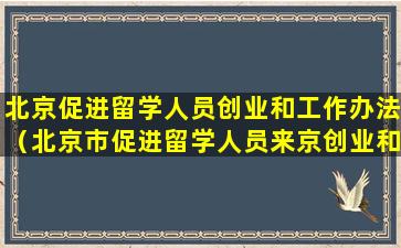 北京促进留学人员创业和工作办法（北京市促进留学人员来京创业和工作暂行办法 360天）